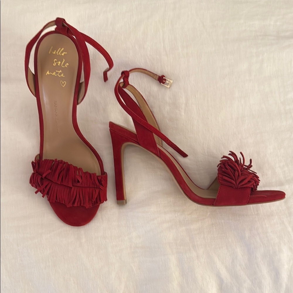 Banana Republic Red Fringe Heels